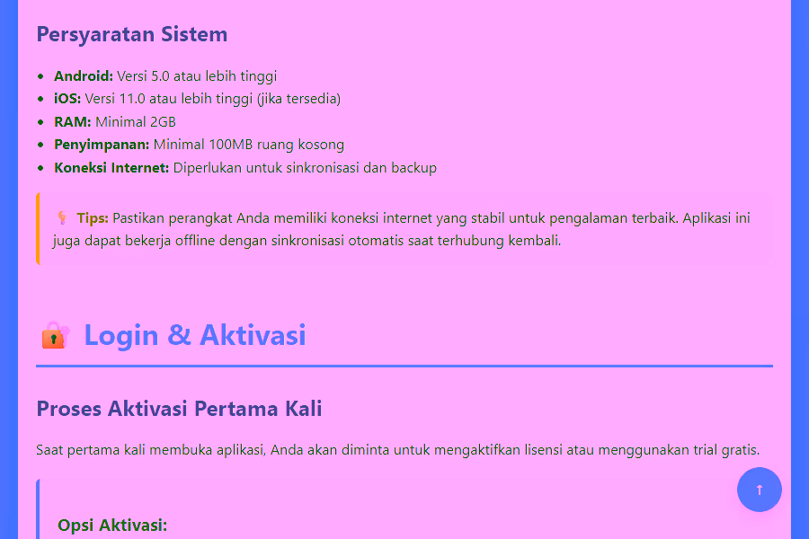Halaman login aktual Kasirco Laundry